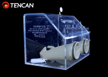 laboratório 500mm acrílicos químicos da caixa de luva da atmosfera inerte da espessura de 10mm