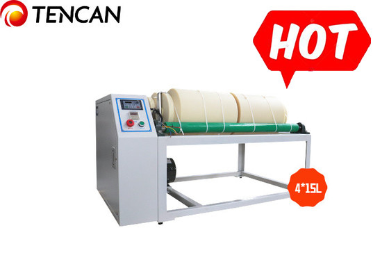 Máquina de moldagem de jarros de moagem de bolas rolantes preço com cobertura de poeira / engrenagem manual 220V 1.5KW 4 * 15L