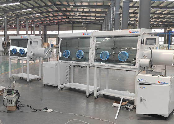 Utilização em laboratório GBP 750S-4 ((1800) Sistema de regeneração de luvas de gás inerte com 4 luvas para um lado