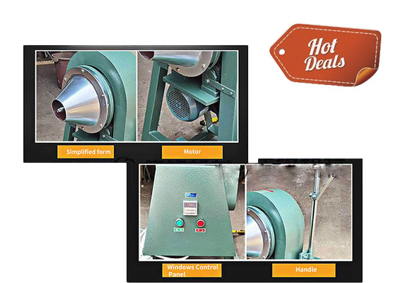Pequeno moinho de bolas cônico de laboratório para preparação de amostras de minerais