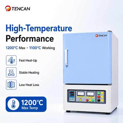 1200°C Muffle Furnace with 50-Segment PID Control and Polycrystalline Mullite Fiber Lining for High-Temperature Applications