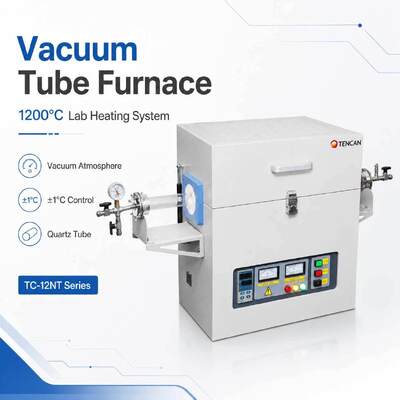 TENCAN 1200C 1400C 1600C Forno de tubo de vácuo horizontal Laboratório de sinterização de divisão CVD Forno de tubo de alumínio de quartzo
