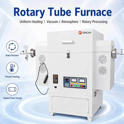 Tencan TC-12NRT alta temperatura 1200c laboratório vácuo forno tubular mosi2 elemento de aquecimento de alta pureza quartzo/material de alumina