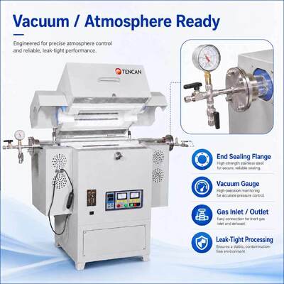 Tencan TC-12NRT alta temperatura 1200c laboratório vácuo forno tubular mosi2 elemento de aquecimento de alta pureza quartzo/material de alumina