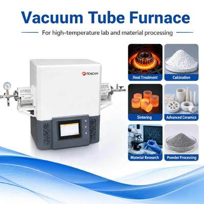 TENCAN TC-12NT Forno de tubo de vácuo de temperatura máxima de 1600°C com tubo de quartzo de alta pureza e controle de temperatura programável