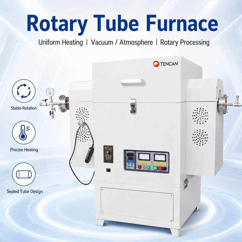 Tencan TC-12NRT alta temperatura 1200c laboratório vácuo forno tubular mosi2 elemento de aquecimento de alta pureza quartzo/material de alumina