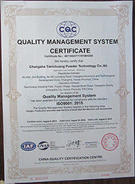 China Changsha Tianchuang Powder Technology Co., Ltd Certificações